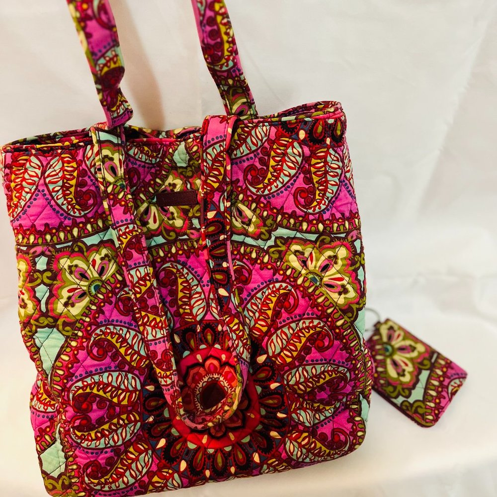 Vera Bradley tote Bag & Keychain Wallet